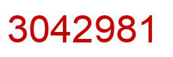 Number 3042981 red image