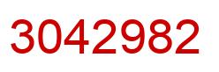 Number 3042982 red image