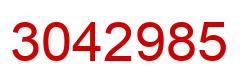 Number 3042985 red image