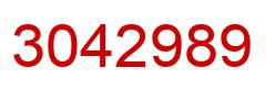 Number 3042989 red image