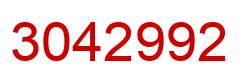 Number 3042992 red image