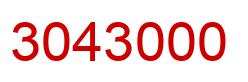 Number 3043000 red image