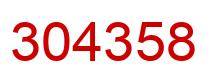 Number 304358 red image