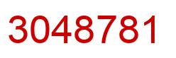 Number 3048781 red image