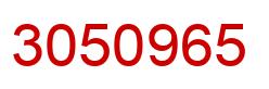 Number 3050965 red image