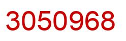 Number 3050968 red image