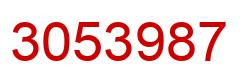 Number 3053987 red image