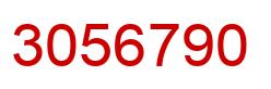 Number 3056790 red image