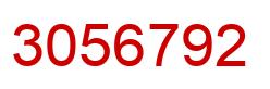 Number 3056792 red image