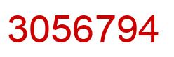 Number 3056794 red image