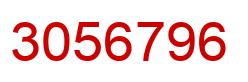 Number 3056796 red image