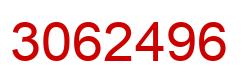 Number 3062496 red image