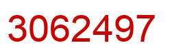 Number 3062497 red image