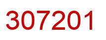 Number 307201 red image