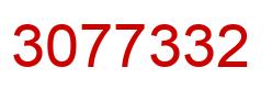 Number 3077332 red image