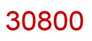 Number 30800 red image