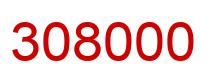 Number 308000 red image