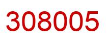 Number 308005 red image