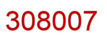 Number 308007 red image