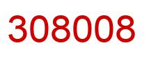 Number 308008 red image