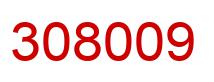 Number 308009 red image