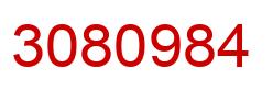 Number 3080984 red image