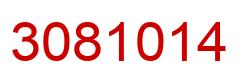 Number 3081014 red image