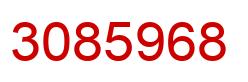 Number 3085968 red image