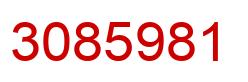Number 3085981 red image