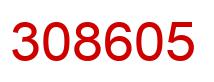 Number 308605 red image