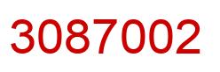 Number 3087002 red image