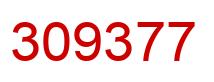 Number 309377 red image
