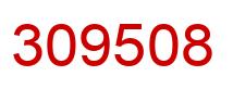 Number 309508 red image