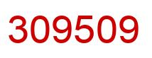 Number 309509 red image