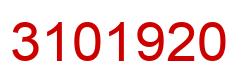 Number 3101920 red image