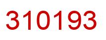 Number 310193 red image