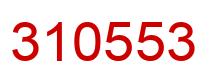 Number 310553 red image