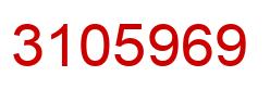 Number 3105969 red image