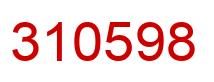 Number 310598 red image