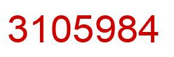 Number 3105984 red image