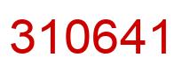 Número 310641 imagen rojo
