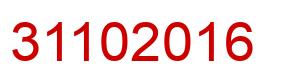 Número 31102016 imagen rojo