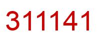 Number 311141 red image