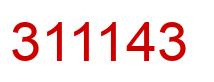 Number 311143 red image
