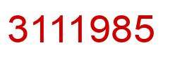 Number 3111985 red image