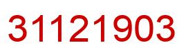 Number 31121903 red image