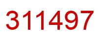 Number 311497 red image