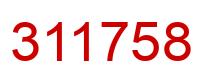 Number 311758 red image