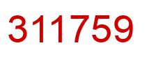 Number 311759 red image