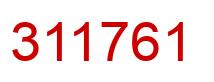 Number 311761 red image